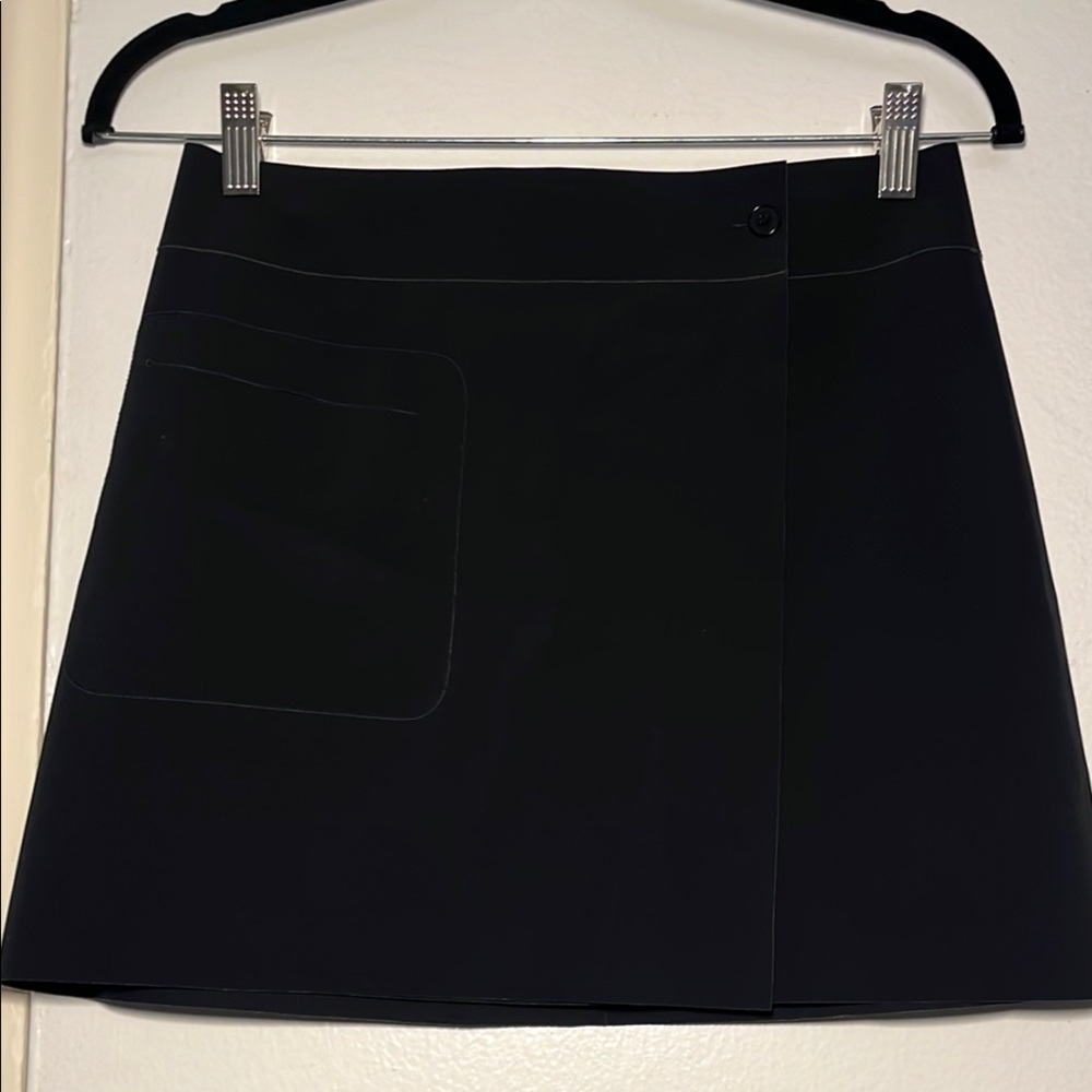 Vintage DKNY Black Mini Wrap Skirt